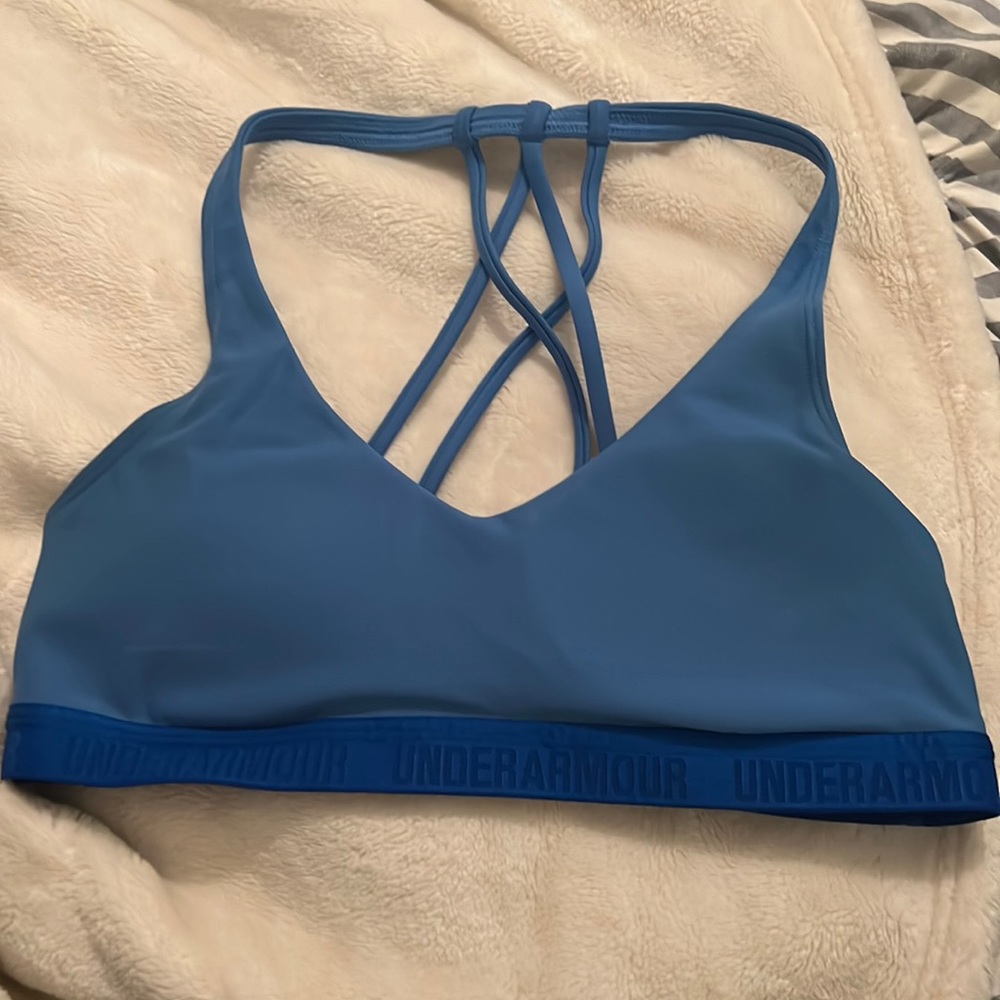 Blue under armour sports bra
